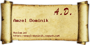 Amzel Dominik névjegykártya